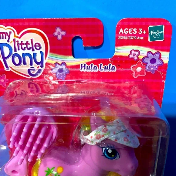 MY LITTLE PONY G3 NWT VTG 2005 BABY PONY HULA LULA TARGET EXCLUSIVE, BRUSH & HAT - Picture 6 of 13